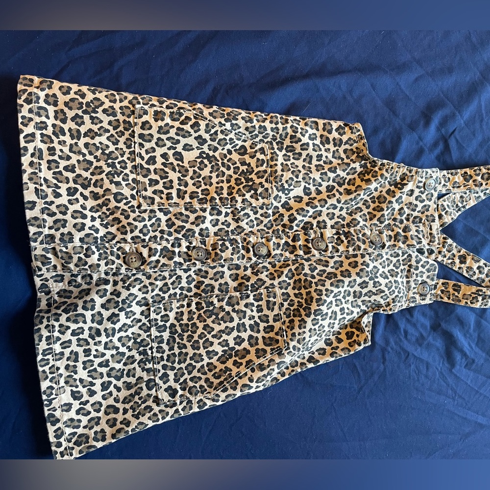Leopard overalls dress